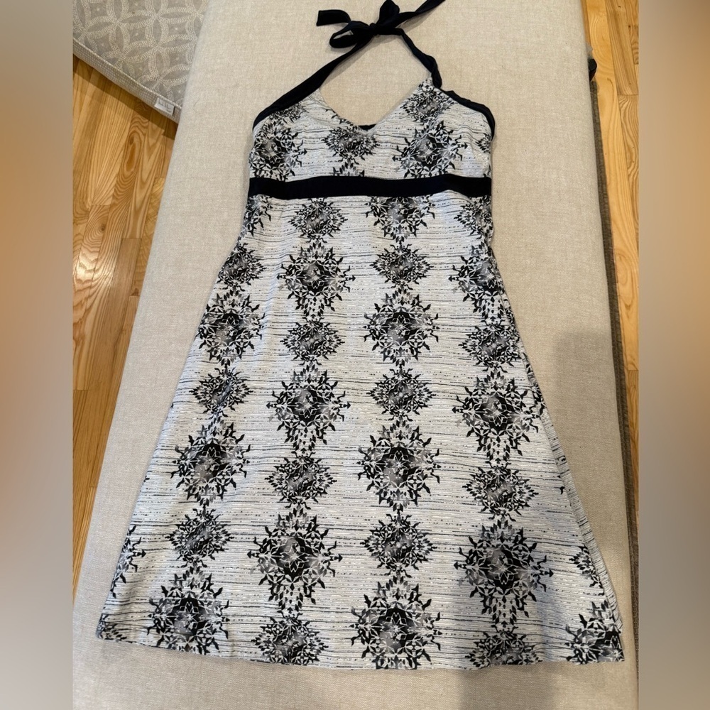 Patagonia Iliana halter dress black and white medium NWT